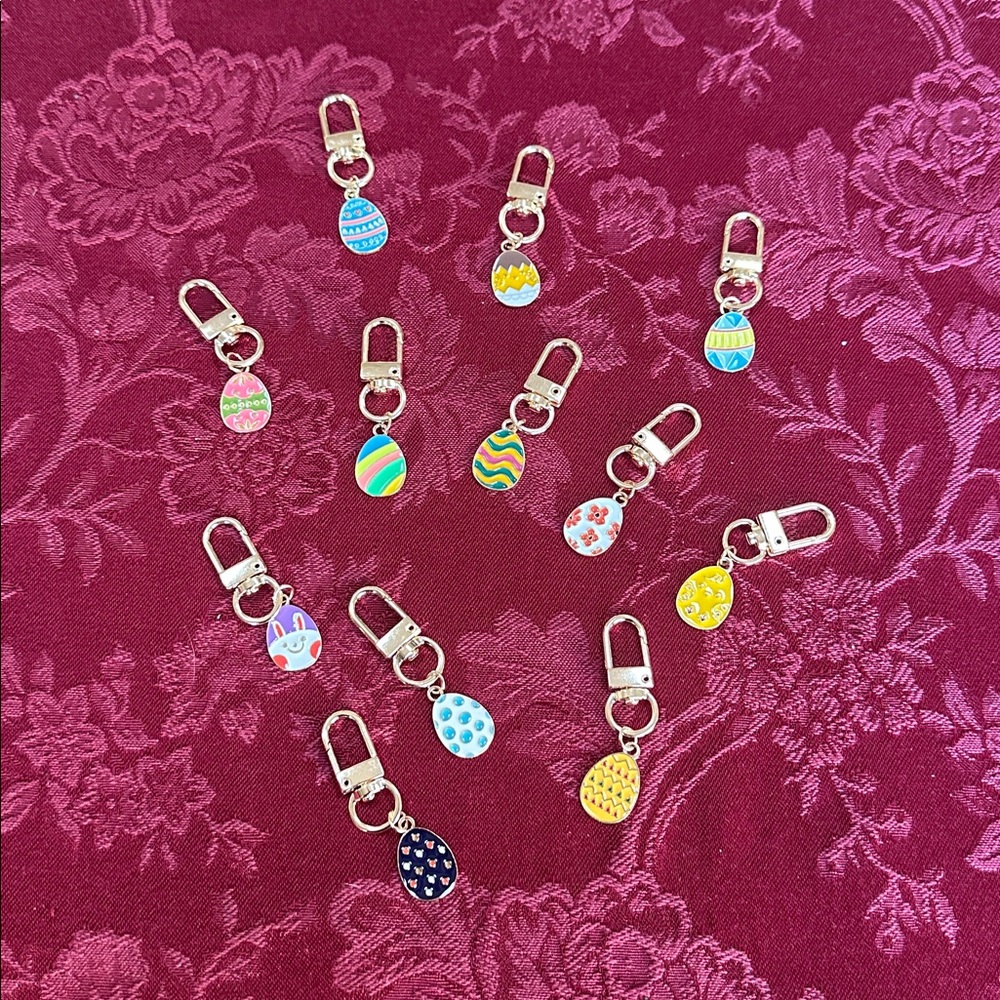 Mini Bag Charms -Easter Egg Zipper Pulls